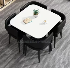 Contemporary Mini Marble Top Dining Table