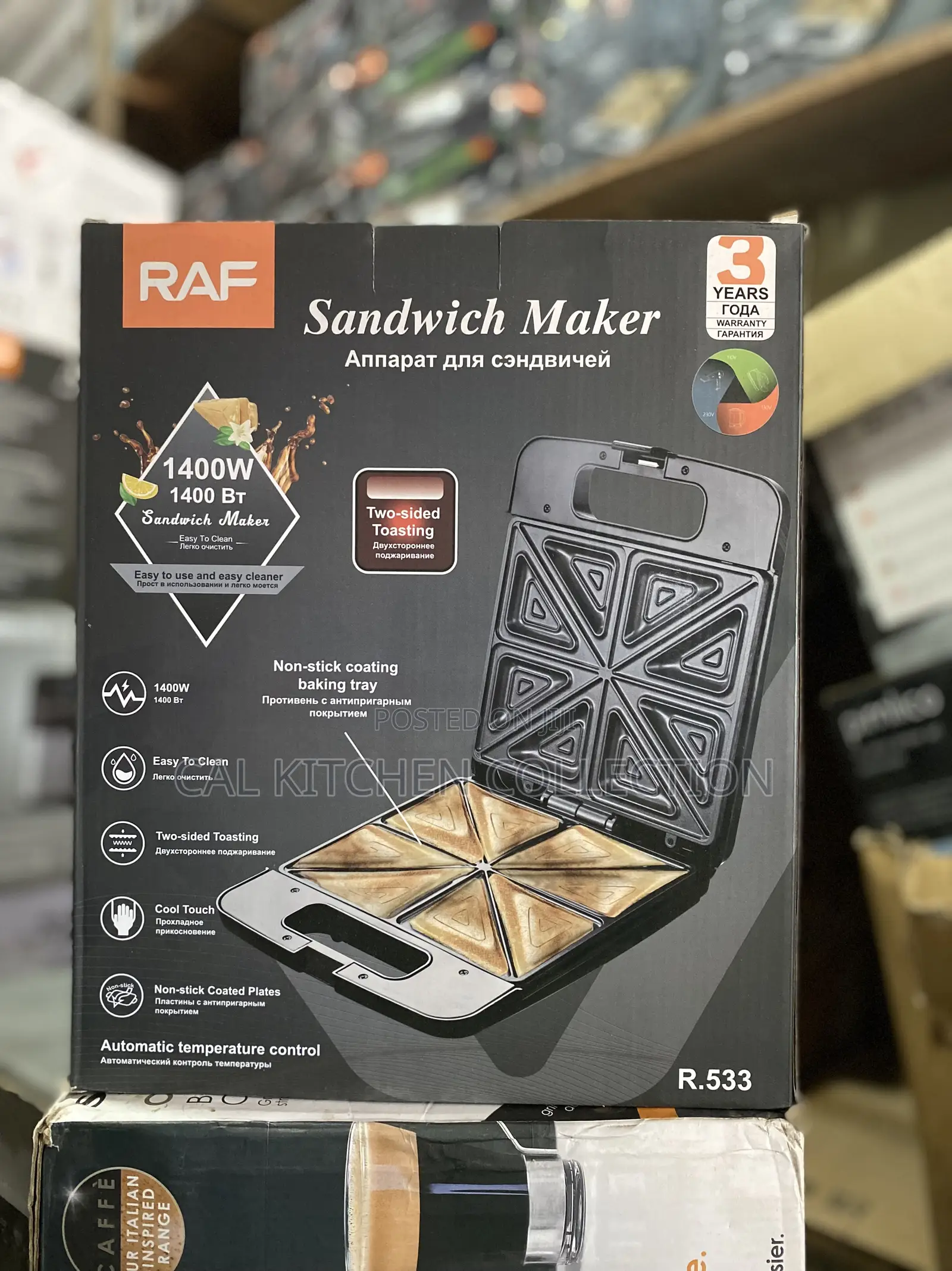 Raf 4 Slice Deep Fill Sandwich Maker