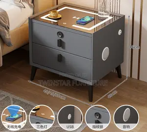 New Modern Bed Side Stools With Drawers Bluetooth Usb