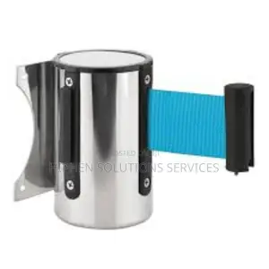 Red Retractable Belt Barrier With Mounting Accessories