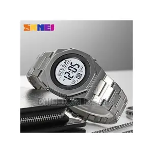 Men's Silver 3bar Waterproof Time Date Clock Wristwatches