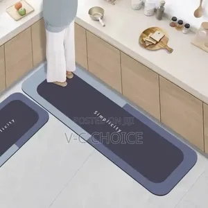 2pcs Kitchen Floor Mats Waterproof Non-slip Dirt-resistant