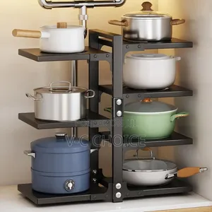7-tier Adjustable Heavy Duty Pan Organizer - Multiple Use