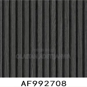 Dark Grey Fluted Wallpaper