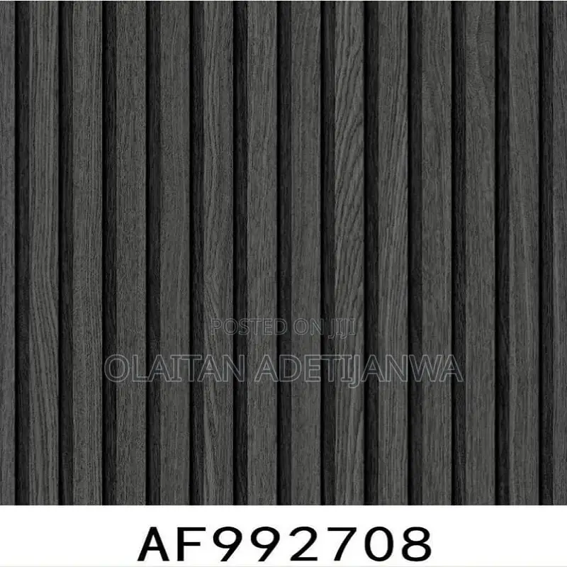 Dark Grey Fluted Wallpaper