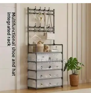Cloth Hanger Rack and Shoe Rack - 5 Layers