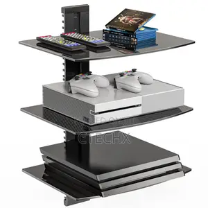 Suptek 3 Floating Shelf Wall Bracket With Tempered Glass