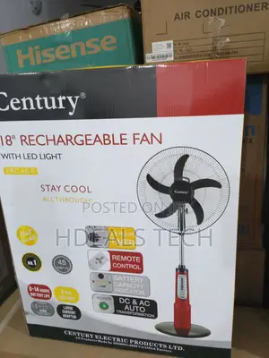 Century 18-inch Standing Fan-rechargeable Led Light Combo