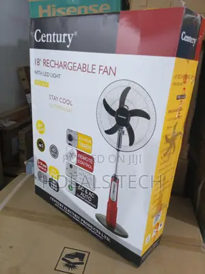 Century 18" Rechargeable Oscillating Fan With Light