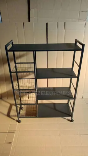4 Layer/4 Baskets (80cm) Multipurpose Heavy Duty Movable Kitchen Rack