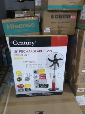 18" Battery Fan With Led Light - Century FRC-45-E