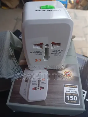 All in One Travel Adaptor With 1000ma Usb