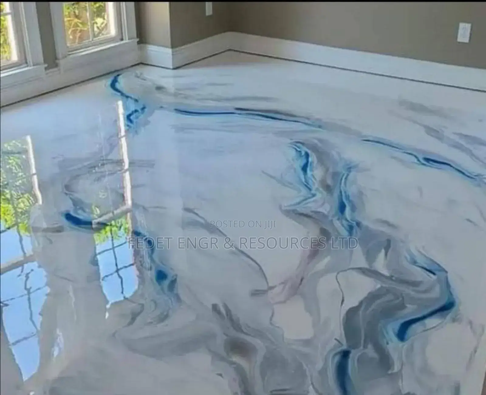 Interior Epoxy Pattern Reflector Flooring