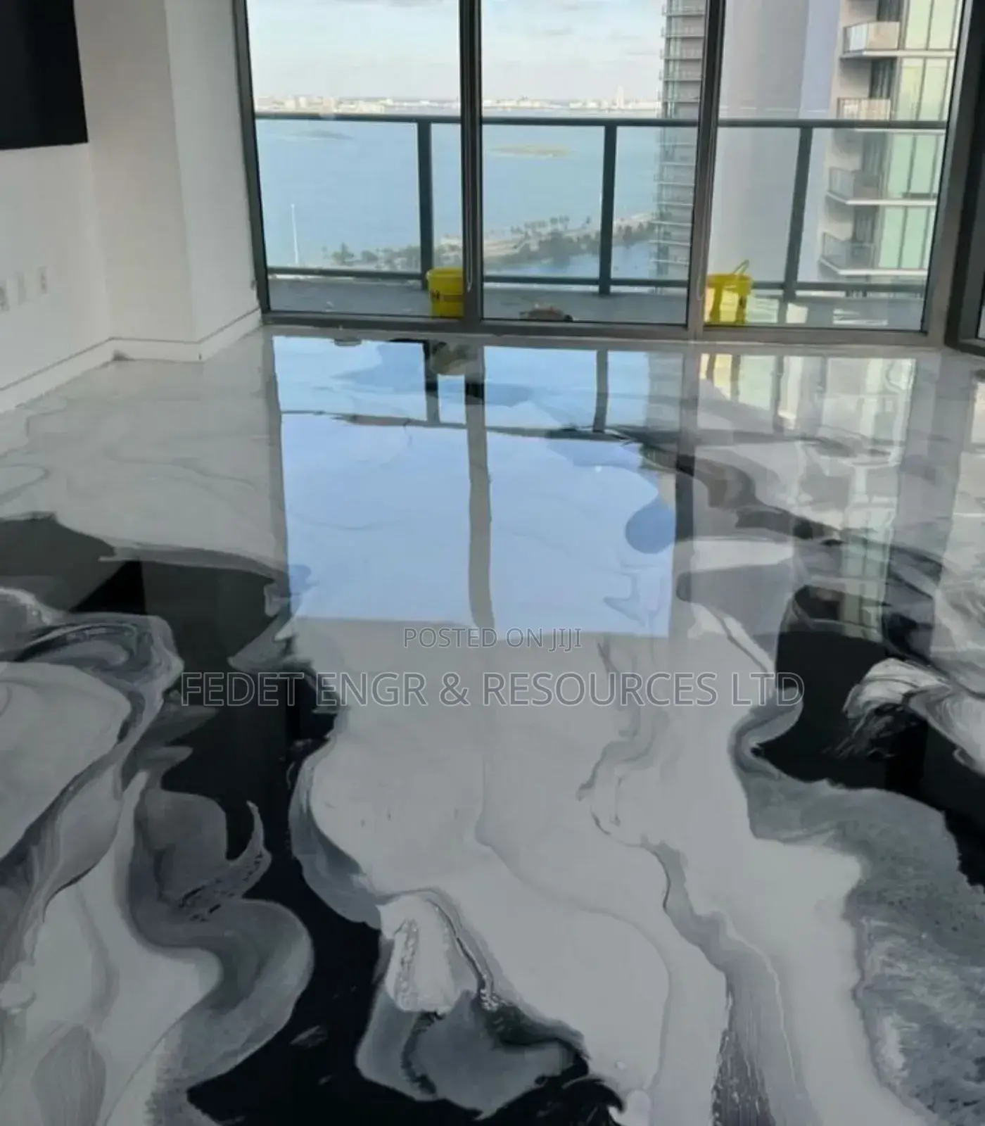 Interior Epoxy Pattern Reflector Flooring