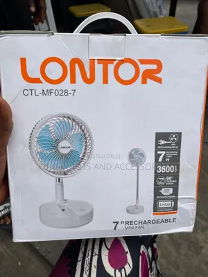 Lontor 7" Rechargeable Fan Extendable