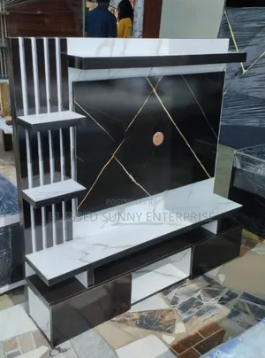 Tv Console 4x4ft Black and White