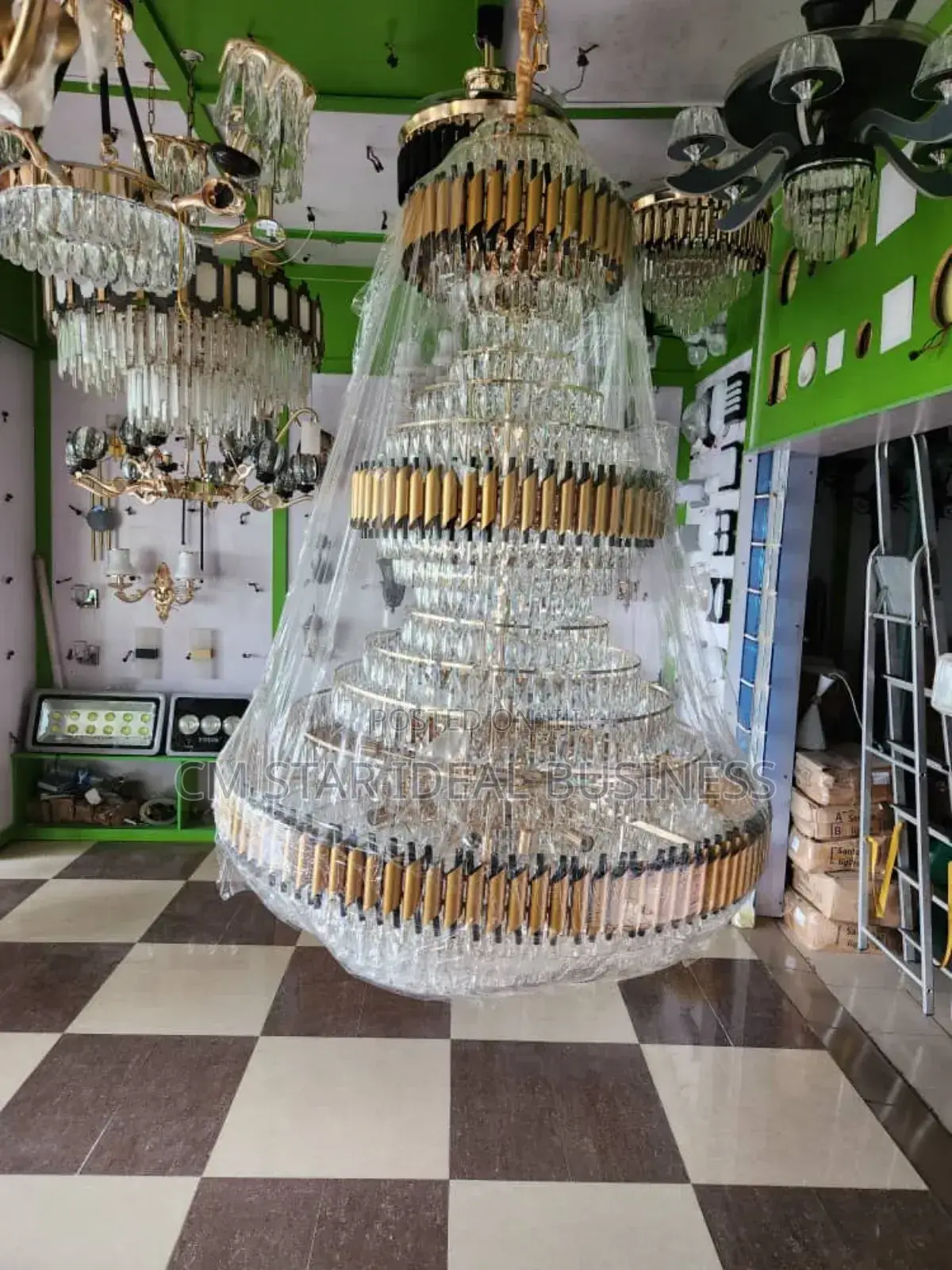 Crystal Chandelier (Gold)