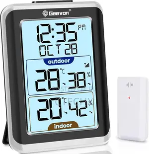 Indoor Outdoor Wireless Digital Thermometer 200ft/60m Range