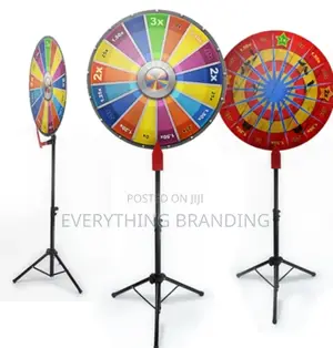 Promo Spin Win Wheel Stand Branding Print Display Board