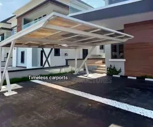 White Framed Carport