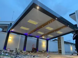 Exotic Carport With Led Light, Two Cars