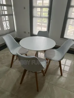 Quality and Imported Dining Table by 4 Wooden Leg Chairs