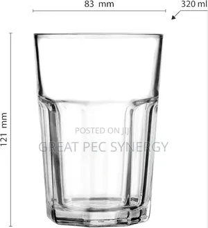 36cl Glass Cup - 6 Pieces
