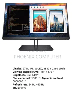 Hp Z27 27" 16:9 4k Uhd Ips Display