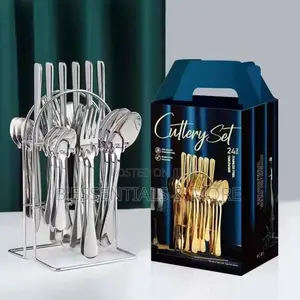 Silver Plated Stainless Steel Complete Cutlery 24
