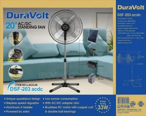 Duravolt 20" Ac/Dc Standing Fan (Dsf-203 Acdc)