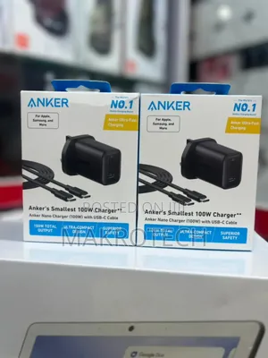 Anker Nano Charger (100w With 6ft Usb-C to Usb-C Cable)