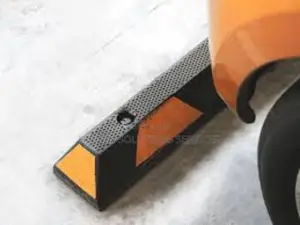 Blocks Car Wheels As Parking Aid And Stops The Tires
