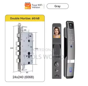 Smart Door Lock – Face Id Fingerprint Eye Scanner Tuya Wifi