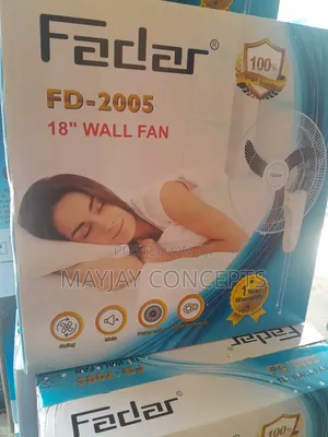 18" Fadar Double Ball Bearing Wall Fan- 100% Copper Coil