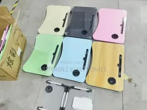 Foldable Over the Bed Laptop Table With Drawer and Cup Hole