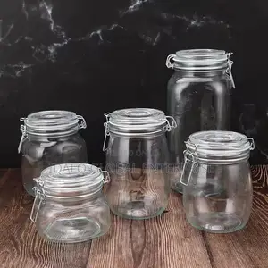 Glass Canister With Lock Lid -