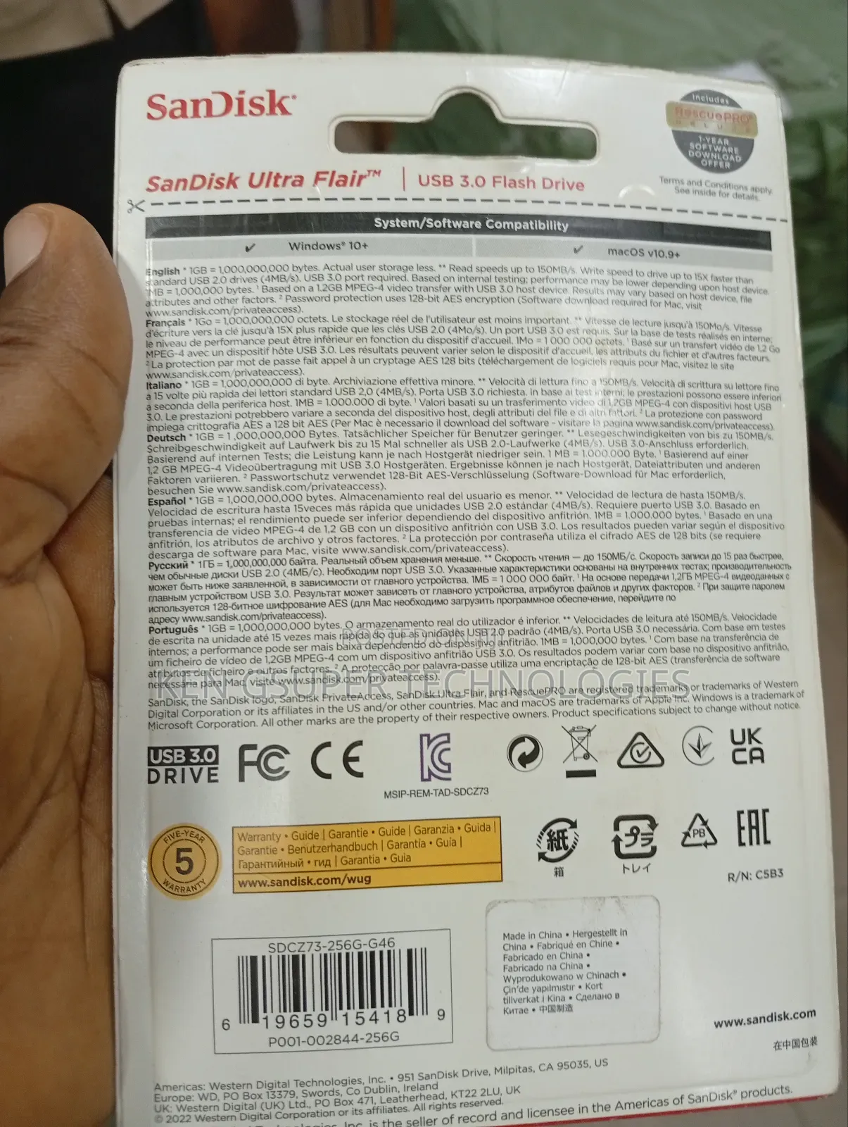 Sandisk 256gb Flash