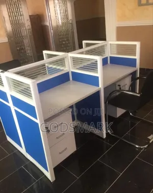 Office Workstation in Blue Colour