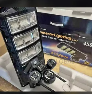 Solar CCTV Camera Three Lens With Solar Street Light 450w