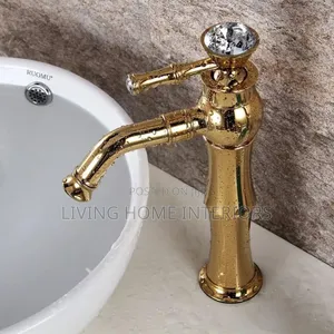 Luxury Long Golden Basin Mixer Tap