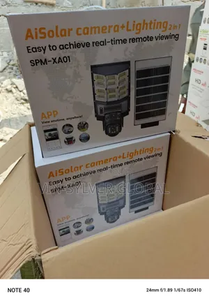 Solar Street Light With Three Lens CCTV Camera With Motion