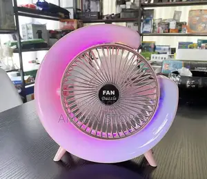 Portable Colourful Desktop Fan With Led Light