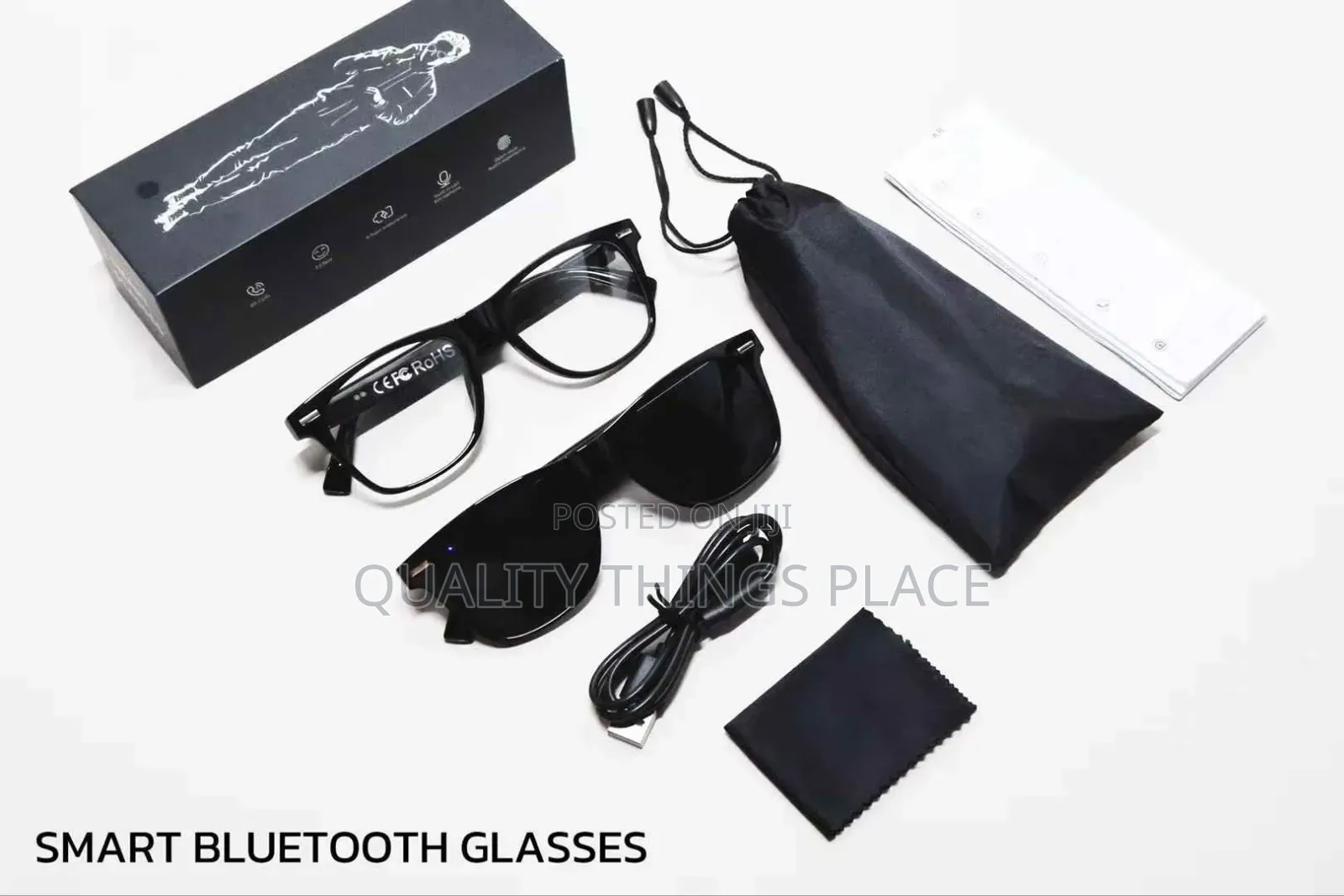 Smart Audio Bluetooth Glasses, No Camera
