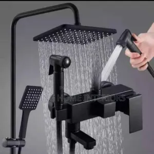 Luxury Matte Black Shower Mixer With Bum Wash