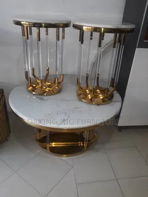 Center Table and Two Side Stools