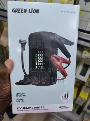 Green Lion 12v Jumpstarteraircompressor,Powerbank,Flashlight