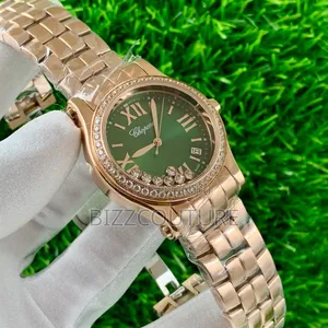 Original Chopard Gold Stainless Steel Bracelet Watch