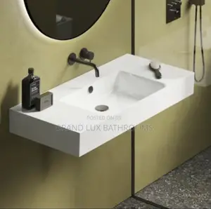 Modern Wall Mounted Rectangular Ceramic Wash Basin