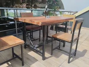 Metal Framed Live-Edge Furniture Set