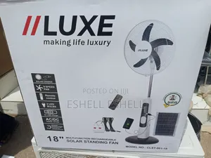 Luxe Multi-Function Rechargeable Solar Fan With Solar Panel
